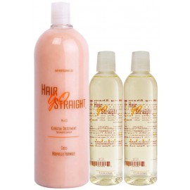 KIT 1000ml Kératine + 2XClarifiant 236ml Hair Go Straight